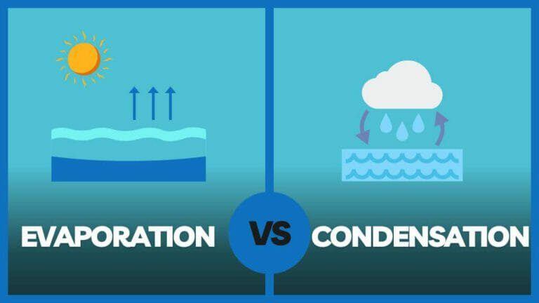 what is the difference between evaporation and condensation