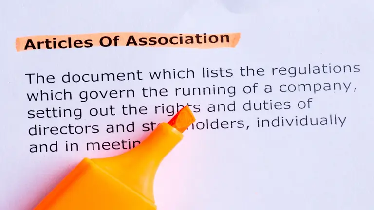 definition of article of association