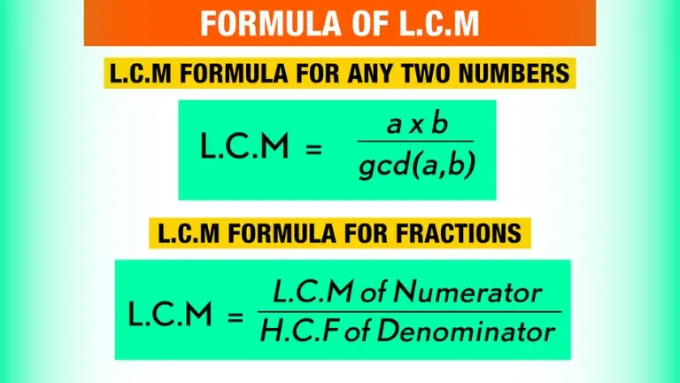 least common multiple l.c.m method