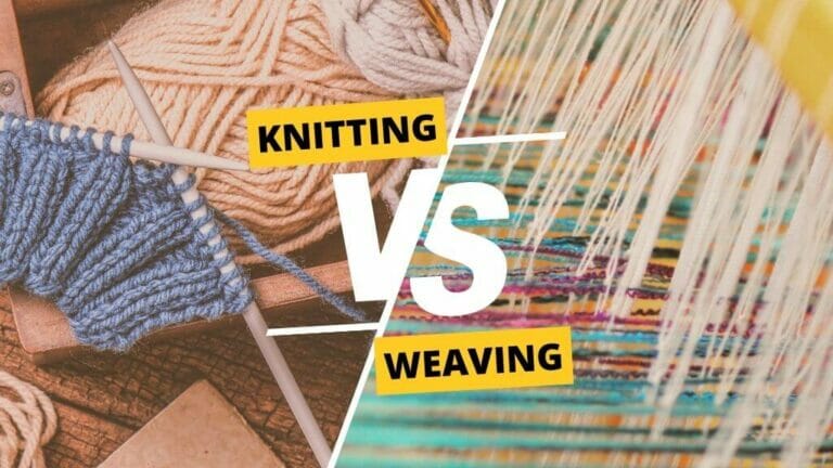 what is the difference between knitting and weaving