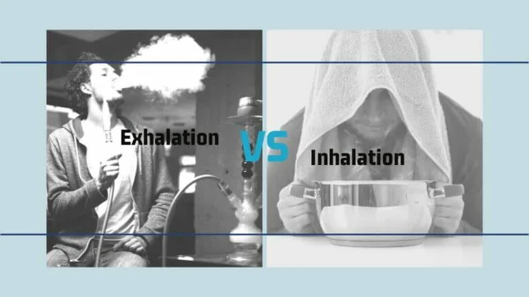 difference between exhalation and inhalation